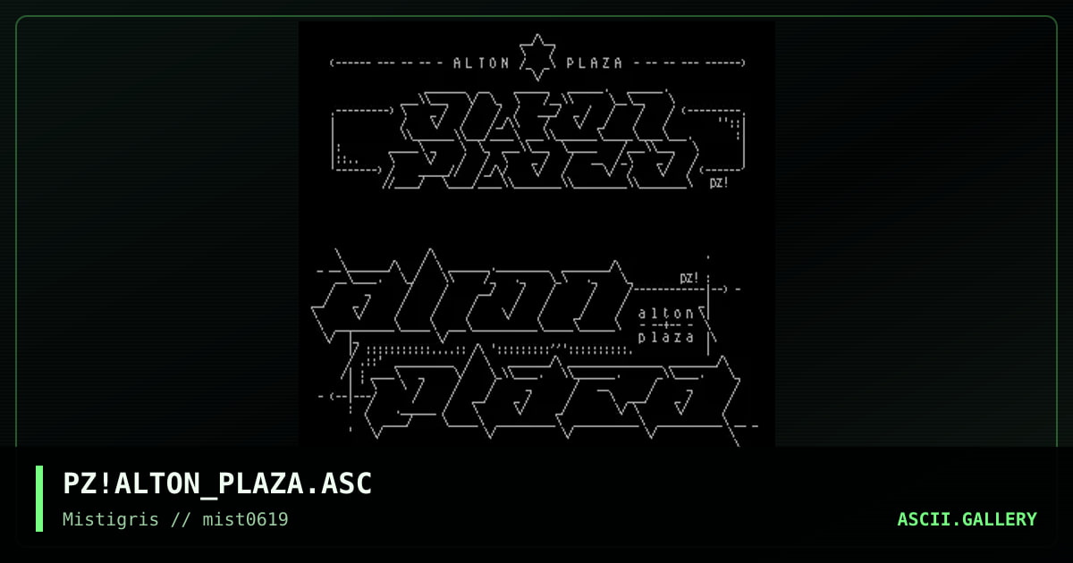 Alton Plaza, by pz, 2019