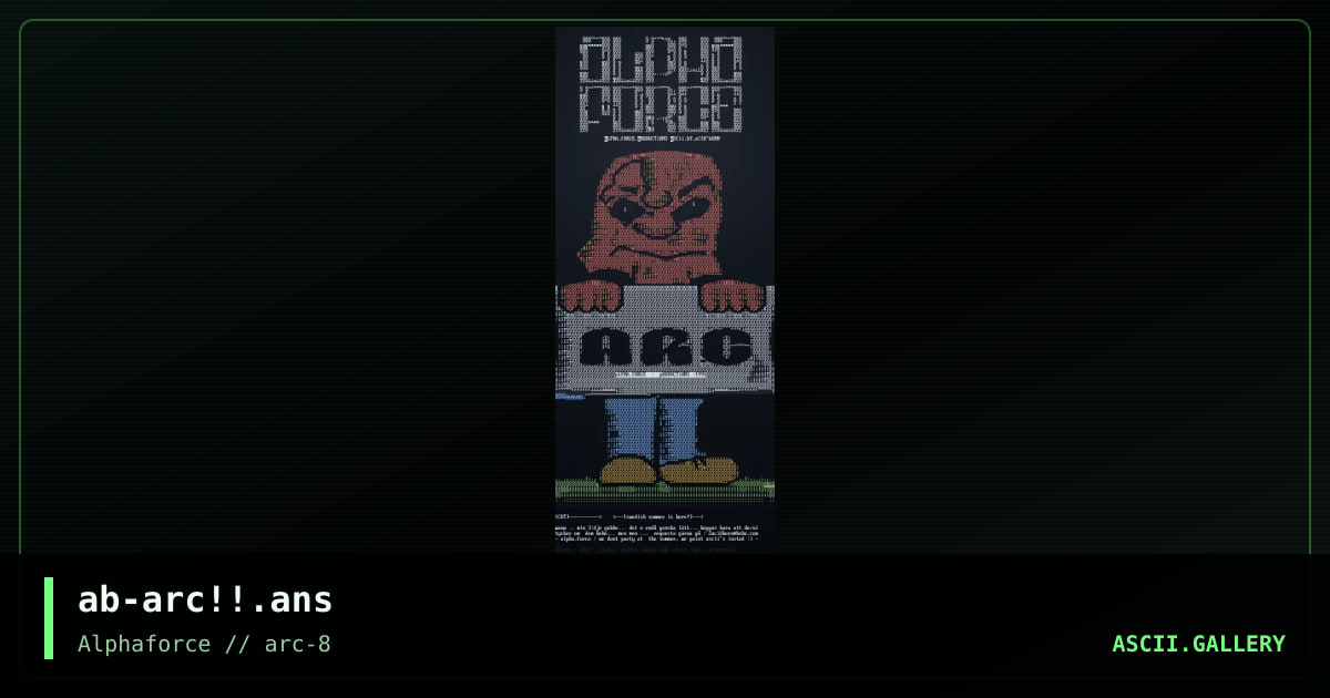 ab-arc!!.ans, by acid burn, 1998