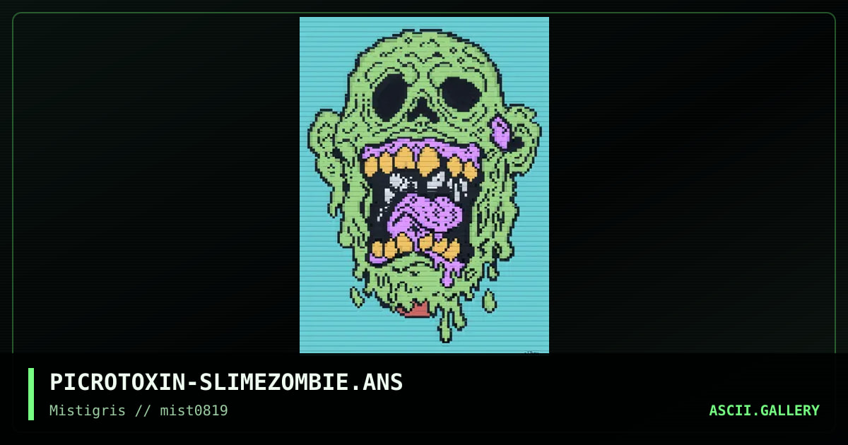 slime zombie, by picrotoxin, 2019