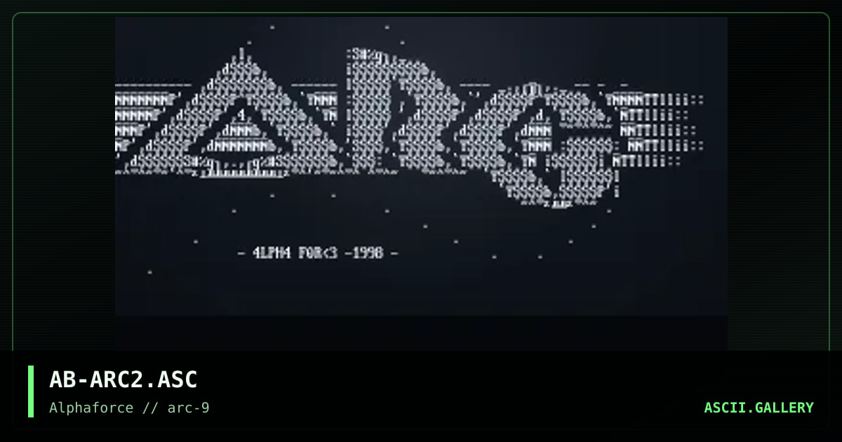 AlphaForce promo, by acid burn, 1998