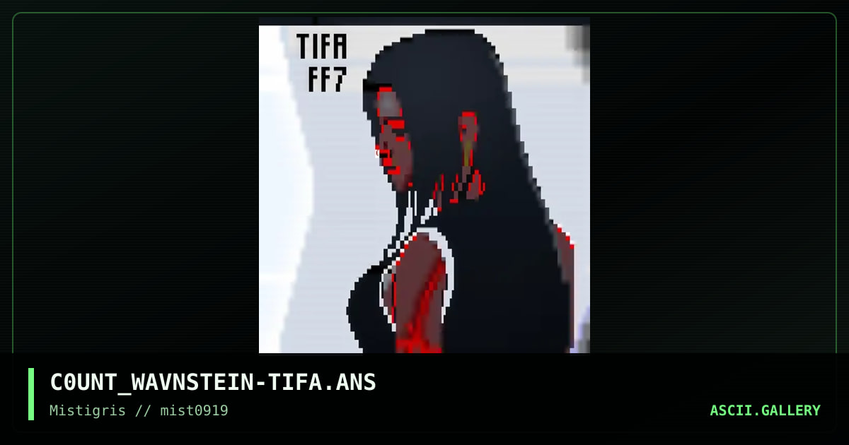 Tifa, by c0unt wavnstein, 2019