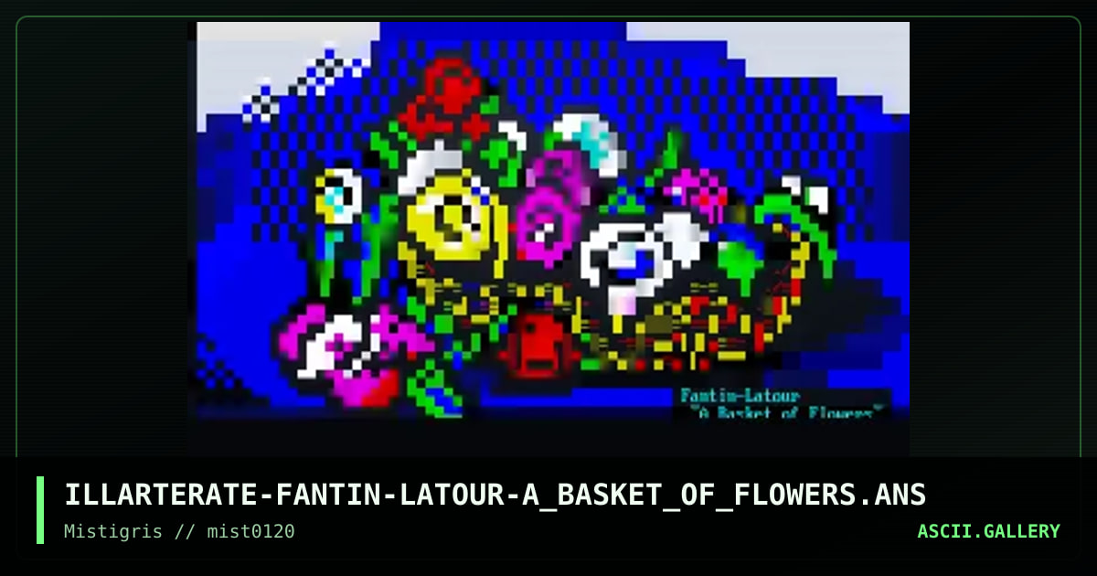 A Basket of Flowers, by illarterate, 2020