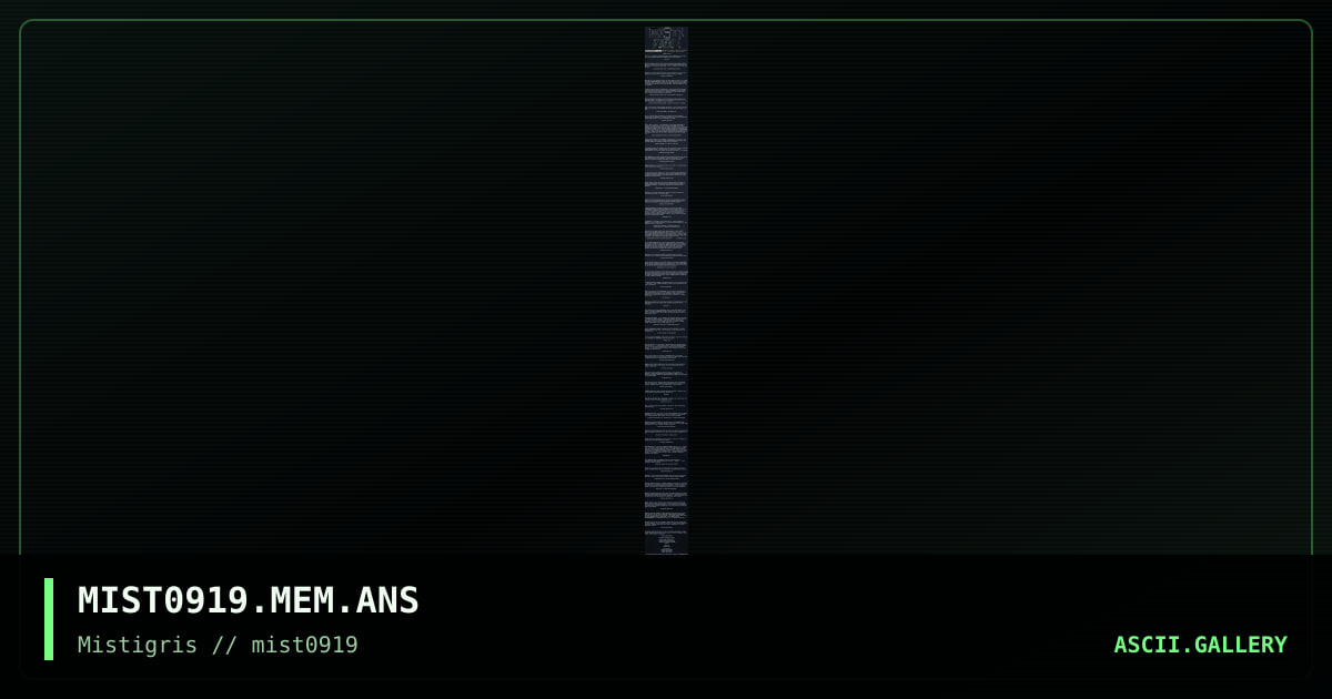 MIST0919 memberlist, by cthulu, 2019