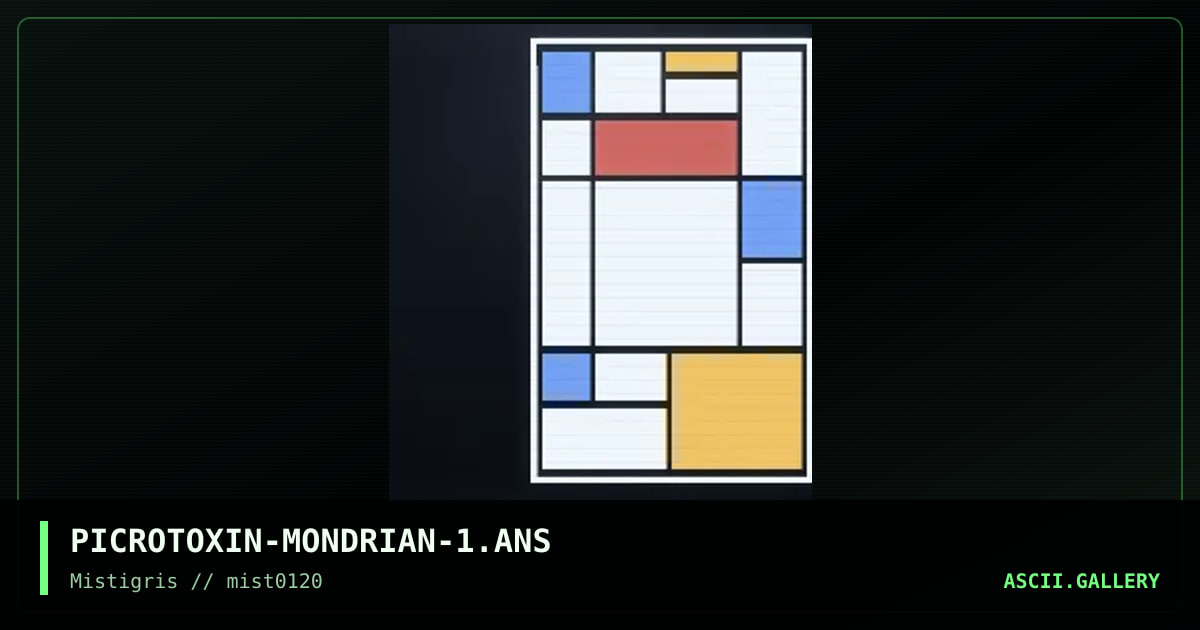 Mondrian, by picrotoxin, 2020