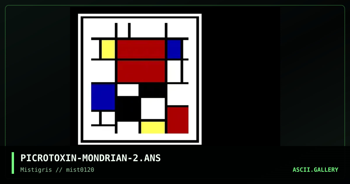Mondrian, by picrotoxin, 2020