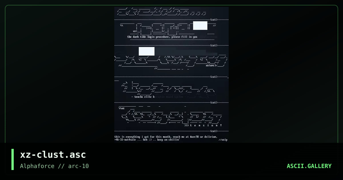xz-clust.asc, by xzip, 1998