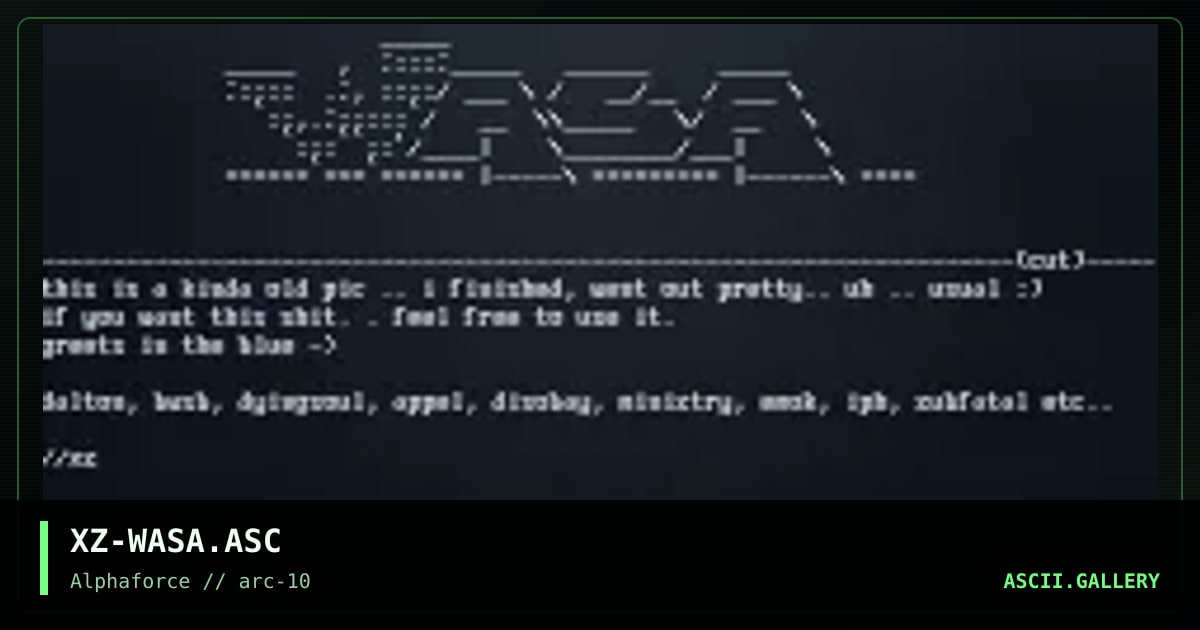 XZ-WASA.ASC, by xzip, 1998