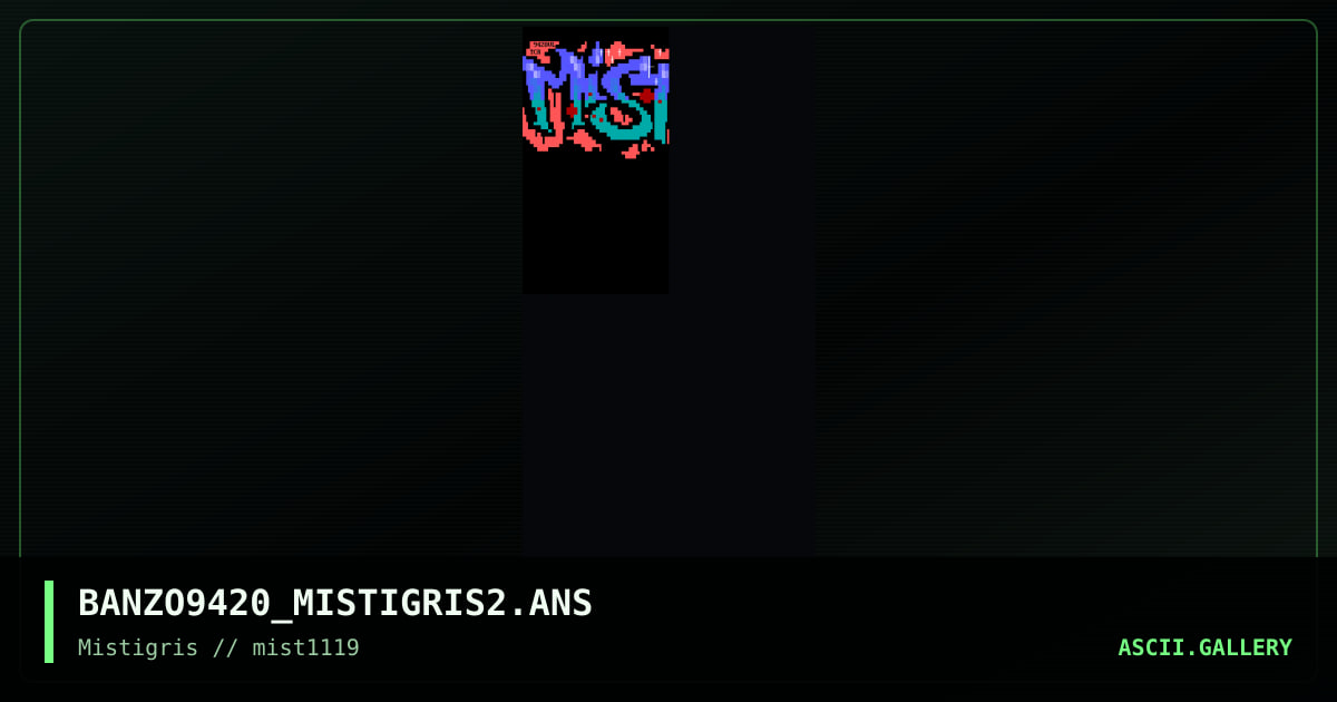 Mistigris ANSI logo, by banzo9420, 2019