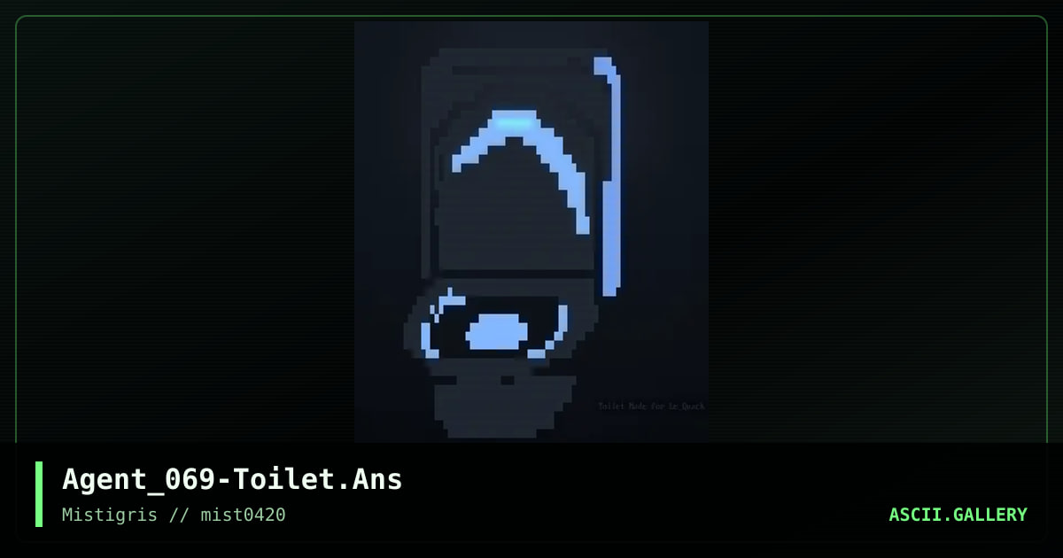 Toilet, by agent-037, 2020
