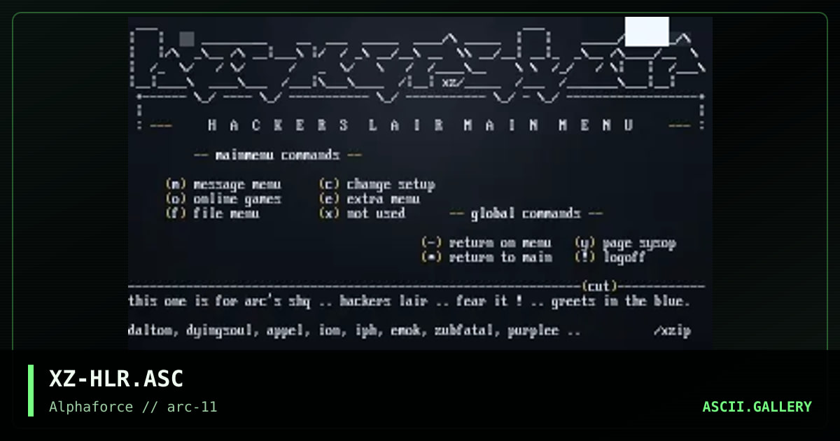 XZ-HLR.ASC, by xzip, 1998