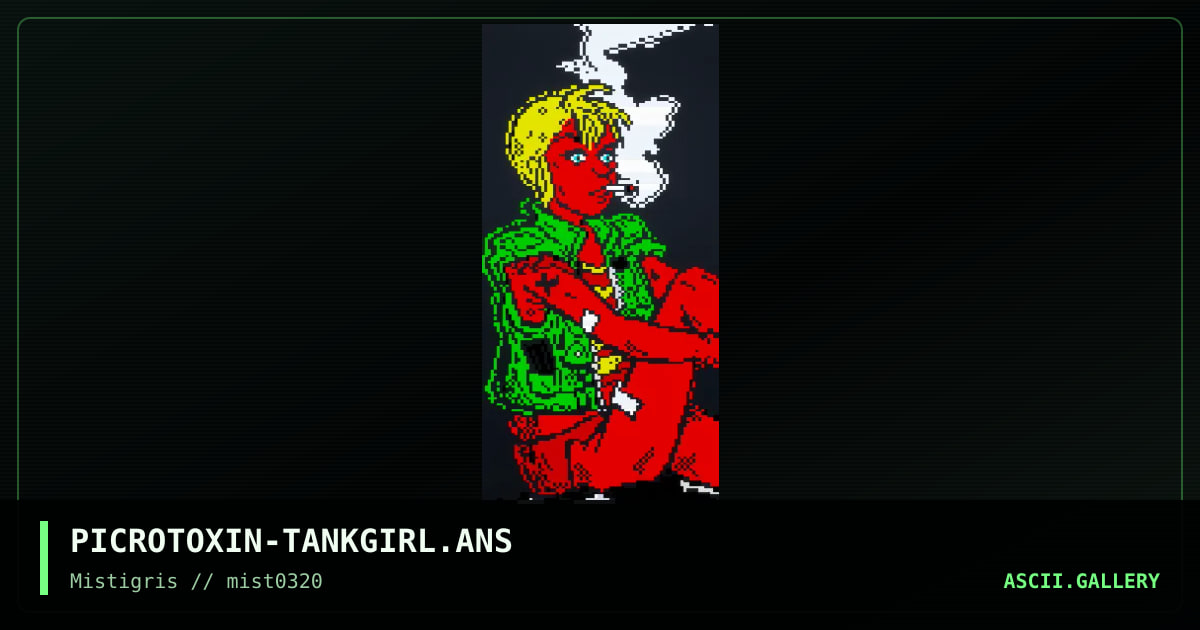 Tank Girl, by picrotoxin, 2020