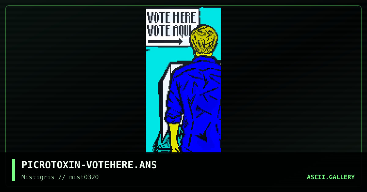 Vote Here, by picrotoxin, 2020