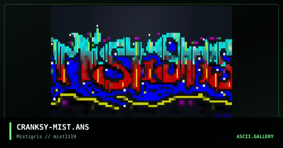 Mistigris, by cranksy, 2019