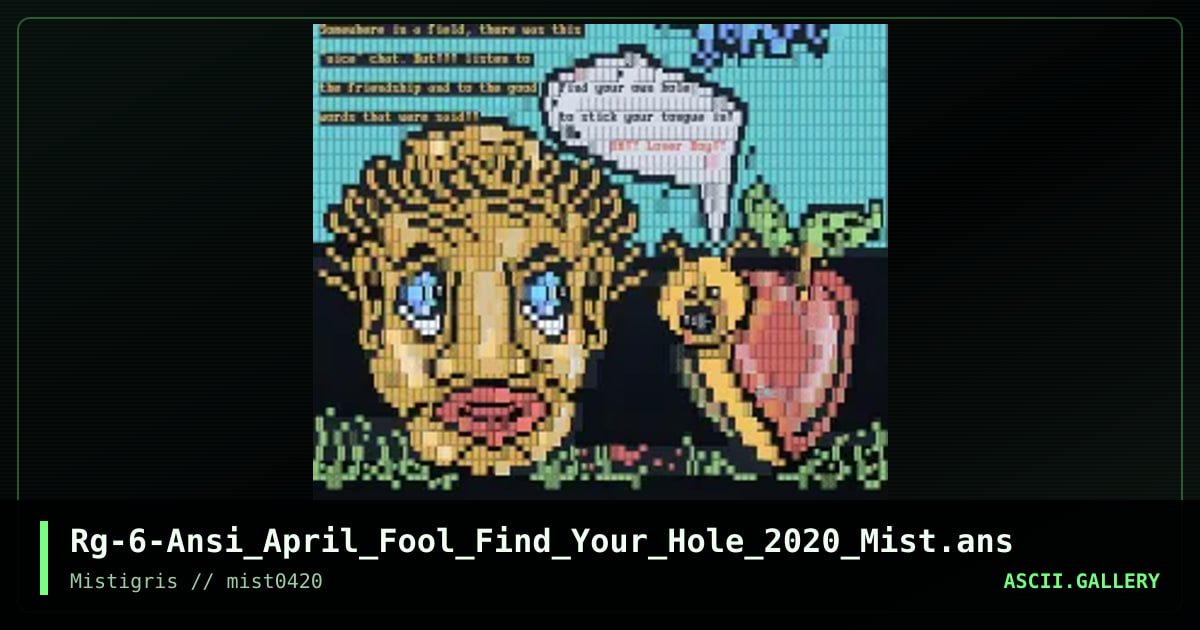 Find Your Hole, by coaxcable, 2020