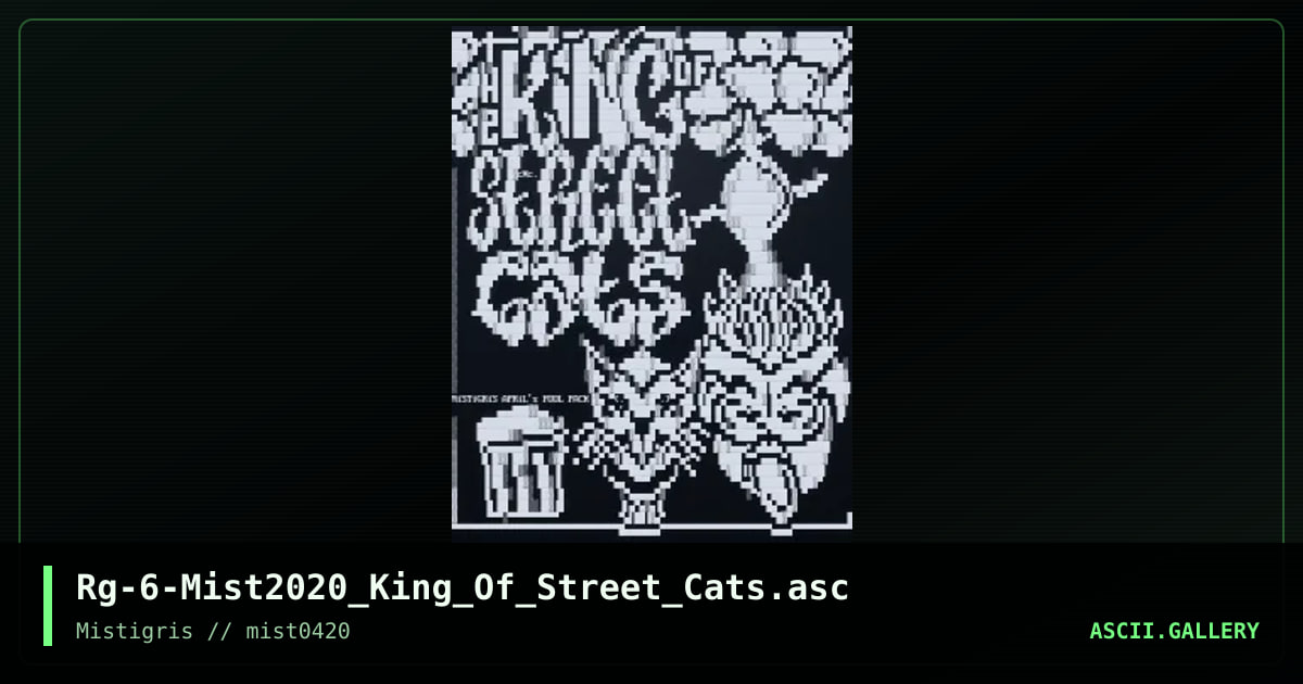 King of Street Cat, by coaxcable, 2020