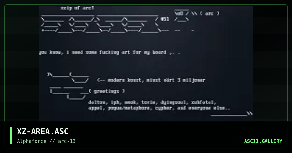 XZ-AREA.ASC, by xzip, 1999