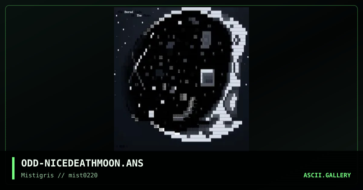The Bored Side of the Moon, by oddfirefox, 2020
