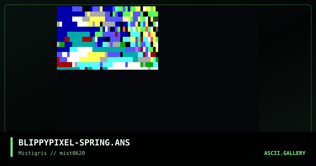 Spring, by blippypixel, 2020