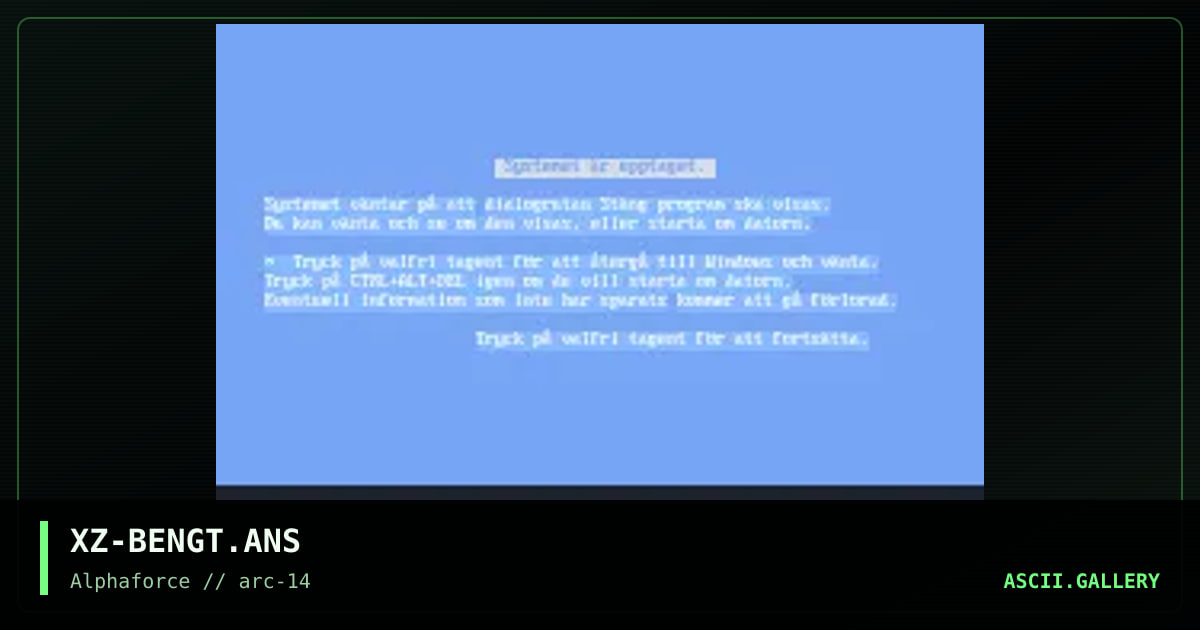 XZ-BENGT.ANS, by xzip, 1999