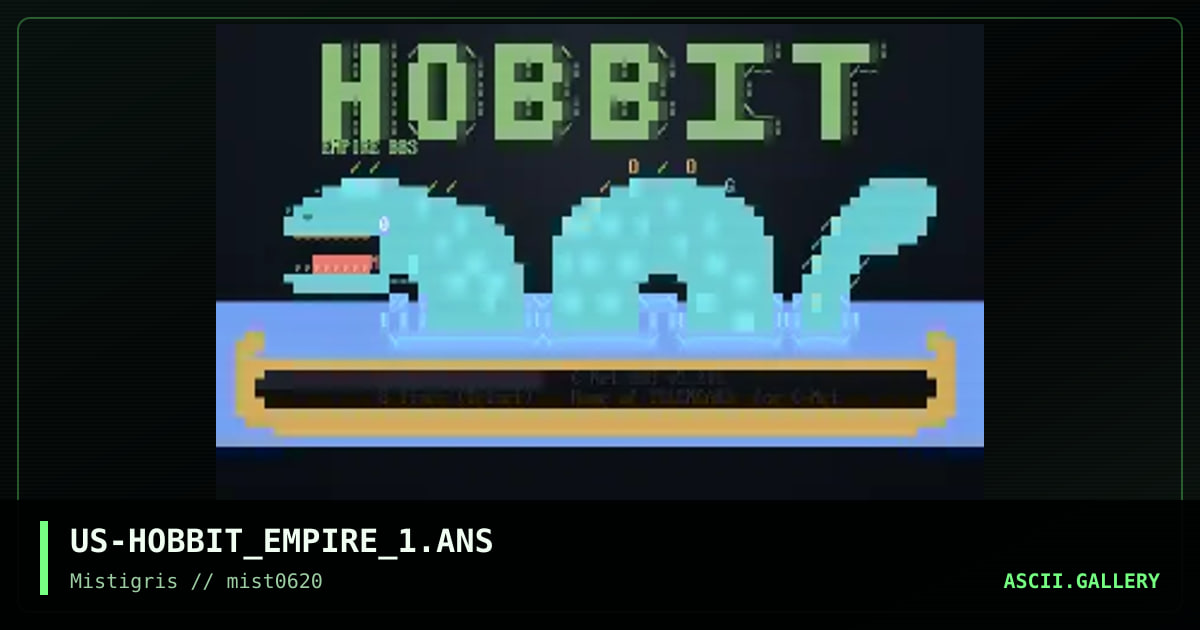 Hobbit Empire BBS 1, by mig_moog, 2020