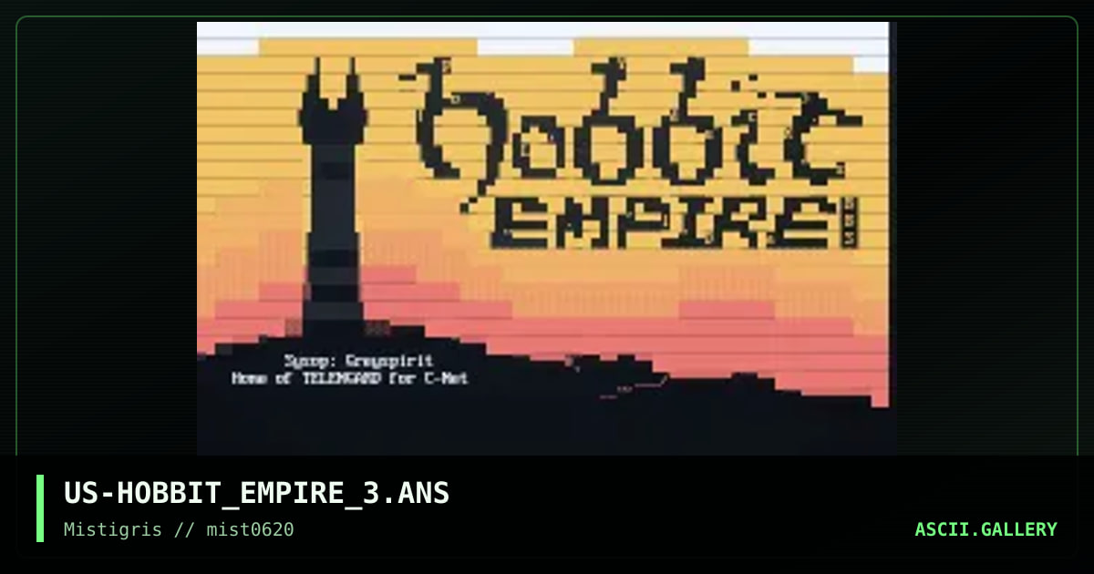 Hobbit Empire BBS 3, by polyducks, lda, 2020
