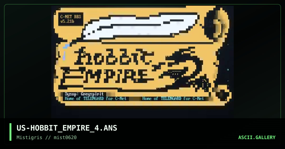 Hobbit Empire BBS 4, by polyducks, lda, 2020