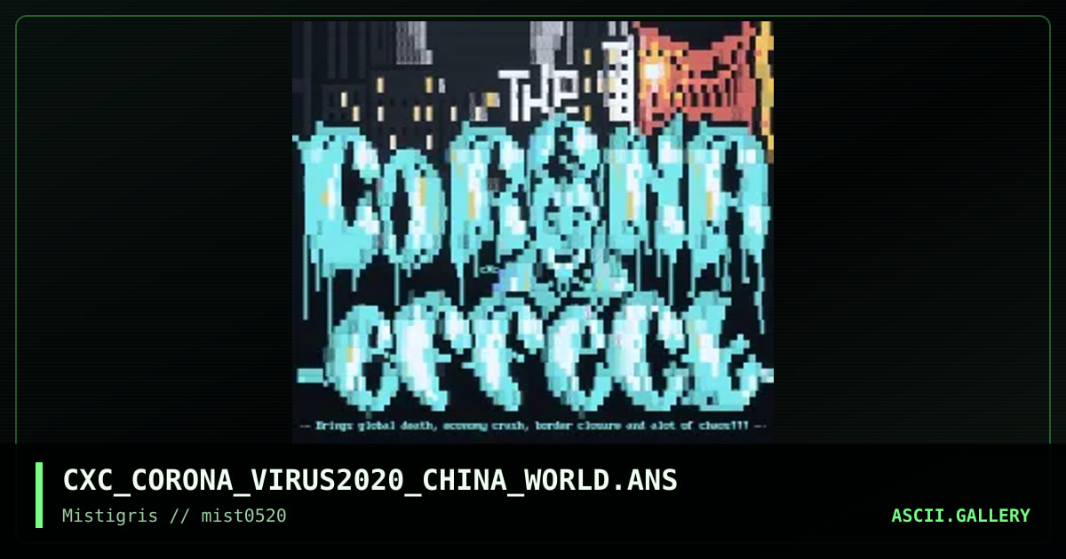 Corona Effect, by coaxcable, 2020