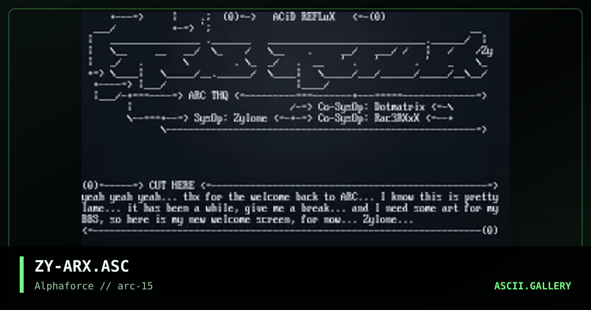 ZY-ARX.ASC, by zylone, 1999