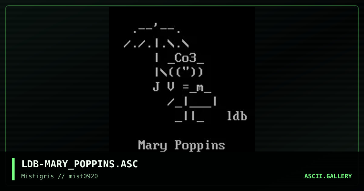 Mary Poppins, by ldb, 2020