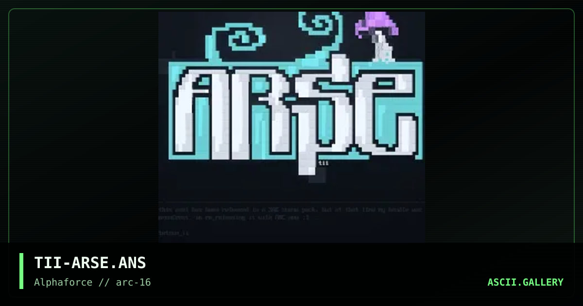 arse, by tetsuo ii, 2000