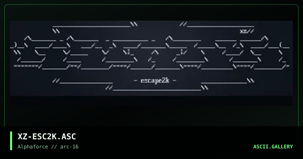 escape2k, by xzip, 2000