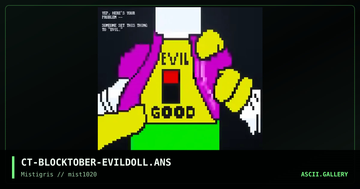 Evil Doll, by cthulu, 2020