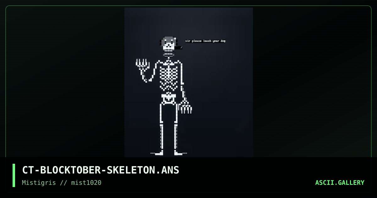 Skeleton, by cthulu, 2020