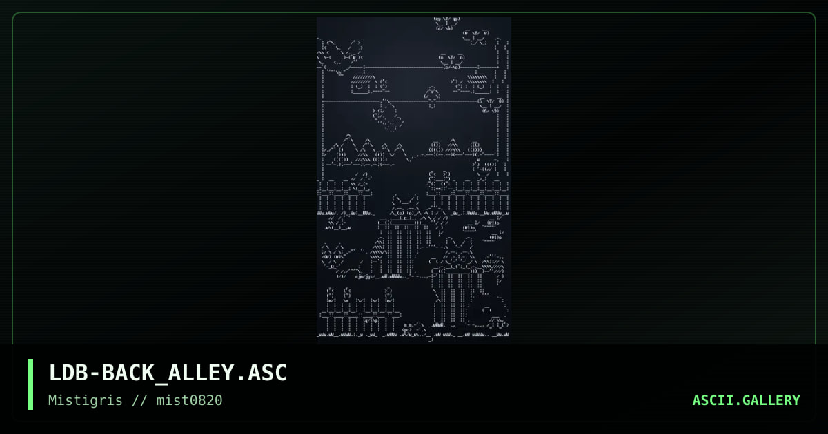 Back Alley, by ldb, picrotoxin, 2020