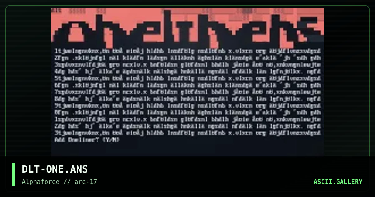 DLT-ONE.ANS, by dalton, 2000