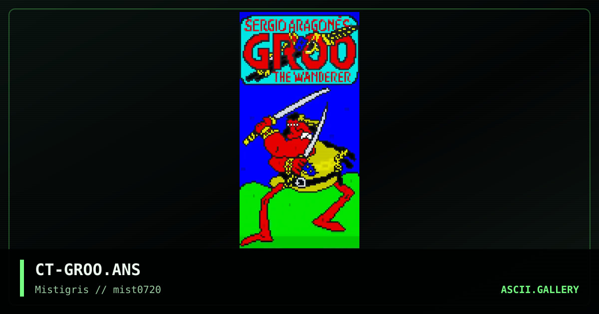 Groo the Wanderer, by cthulu, 2020