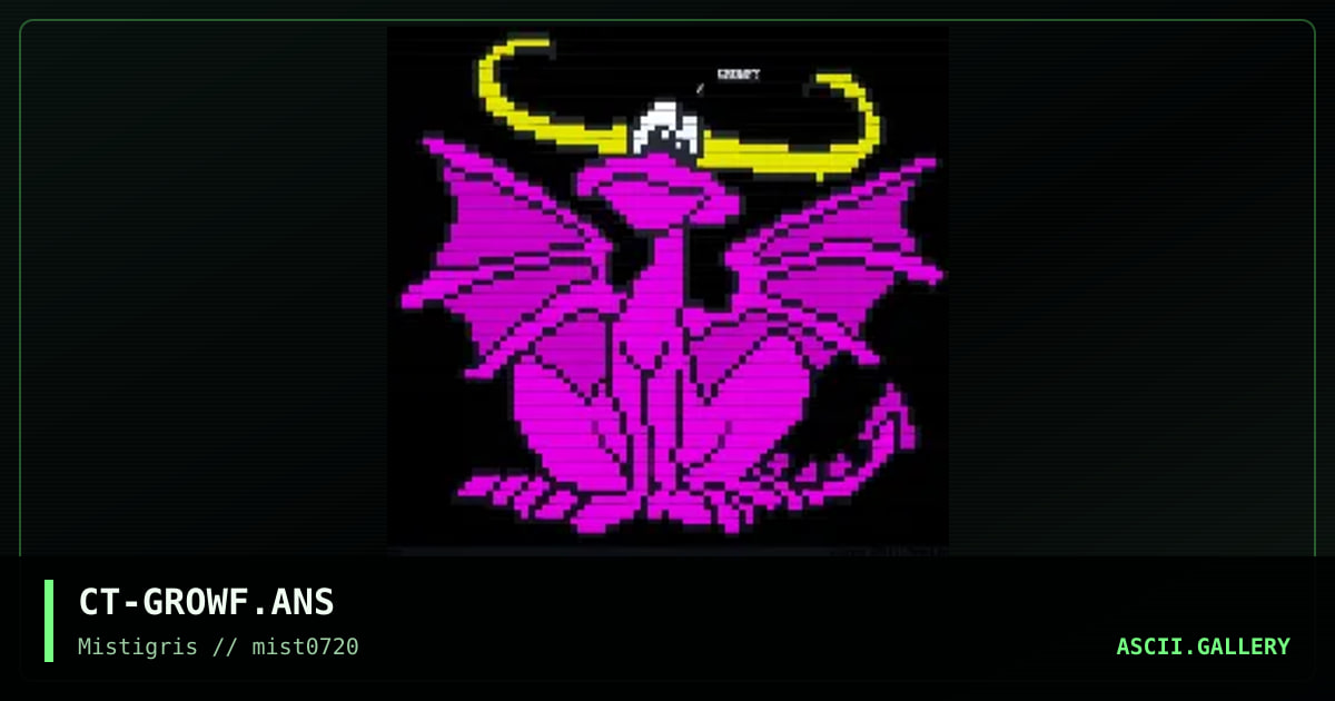 "Growf" dragon, by cthulu, 2020