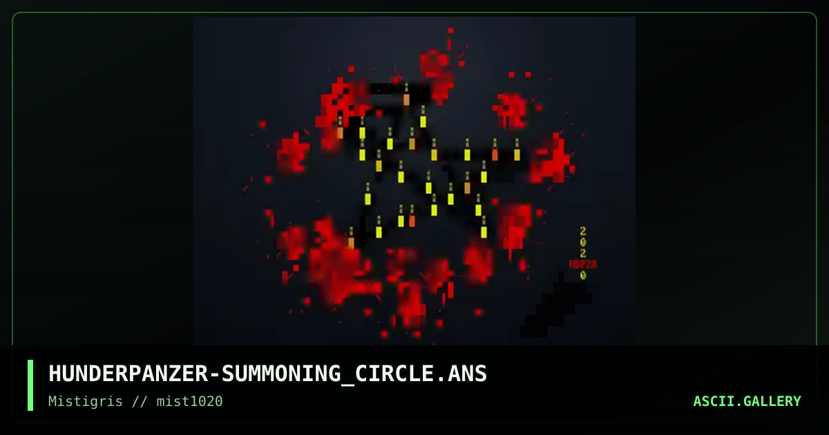 Summoning Circle, by hunderpanzer, 2020