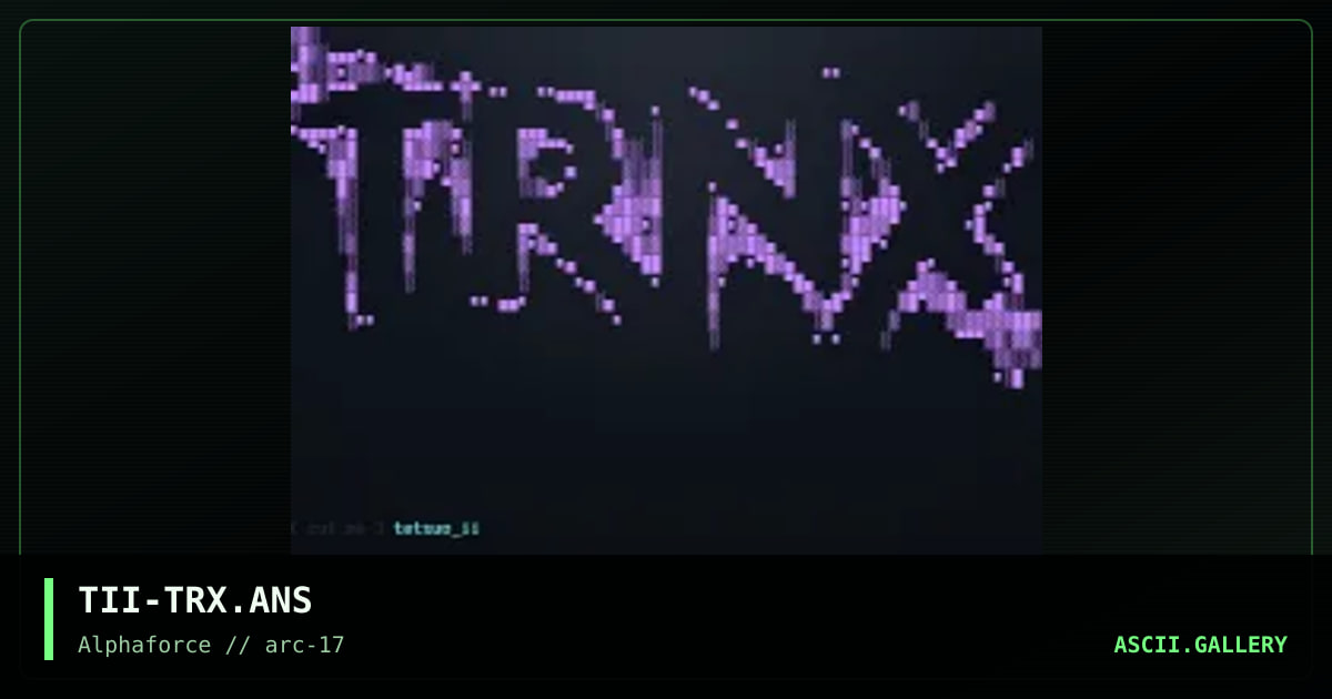 TII-TRX.ANS, by tetsuo ii, 2000