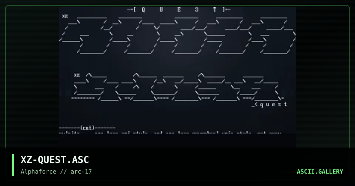 XZ-QUEST.ASC, by xzip, 2000