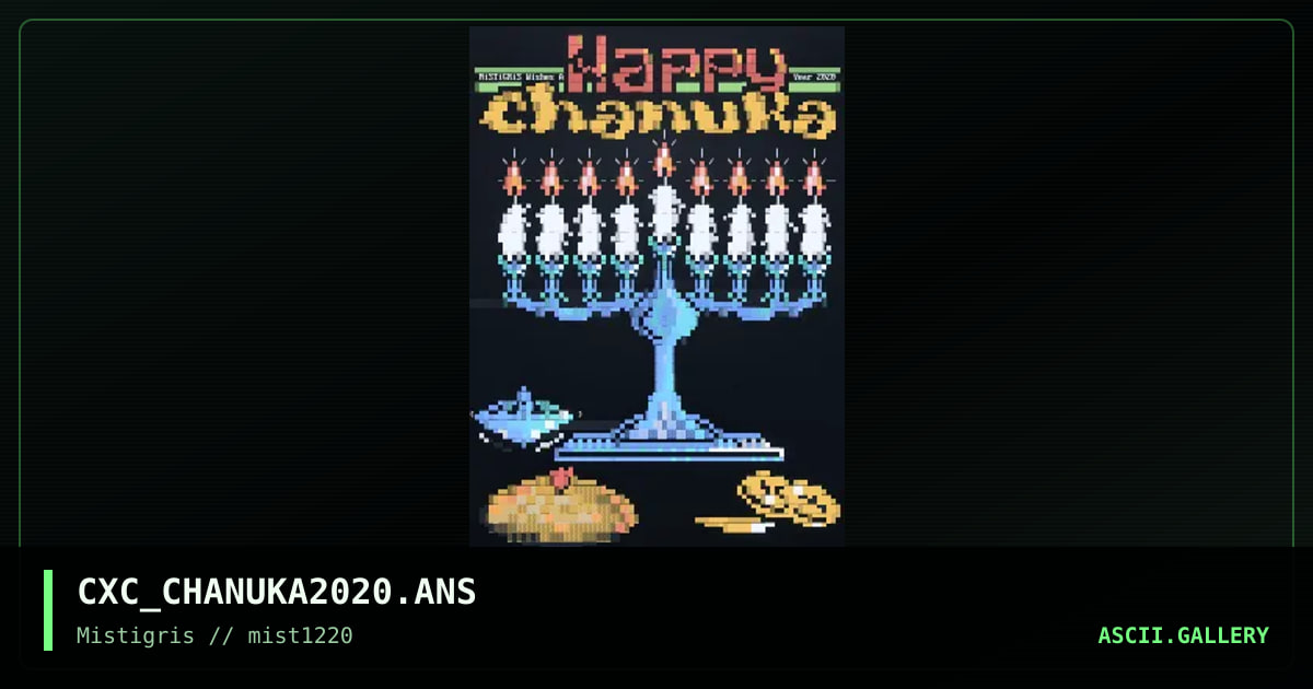 Happy Chanuka, by coaxcable, 2020