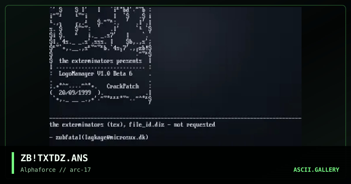 ZB!TXTDZ.ANS, by zubfatal, 2000