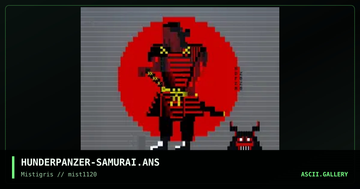 Samurai, by hunderpanzer, 2020