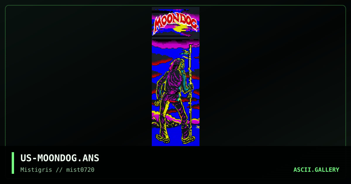 Moondog, by cthulu, lda, 2020