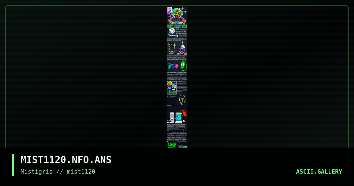 MIST1120 newsletter, by coaxcable, cthulu, oddfirefox, 2020