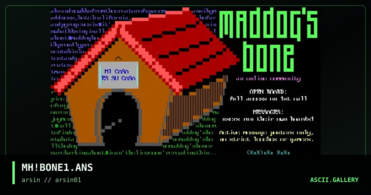 MH!BONE1.ANS, by maddog hoek, 1996
