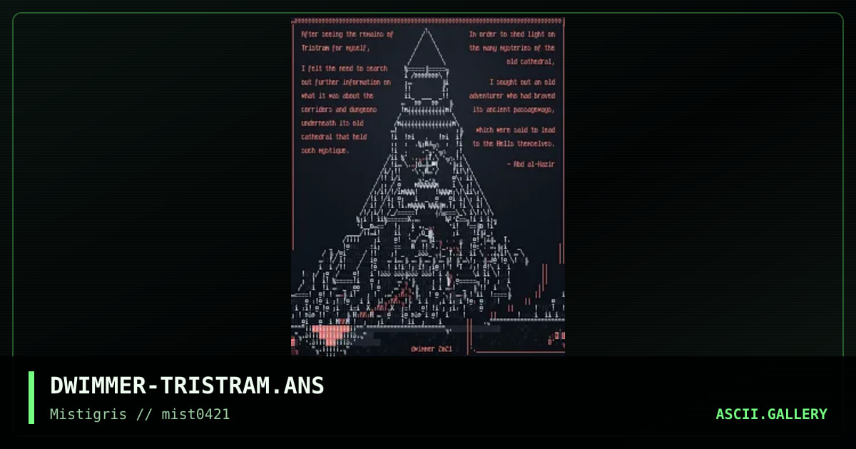 Tristram, by dwimmer, 2021
