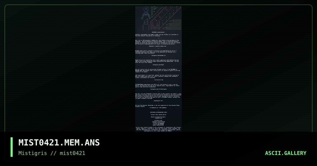 MIST0421 list of contributors, by littlebitspace, cthulu, 2021