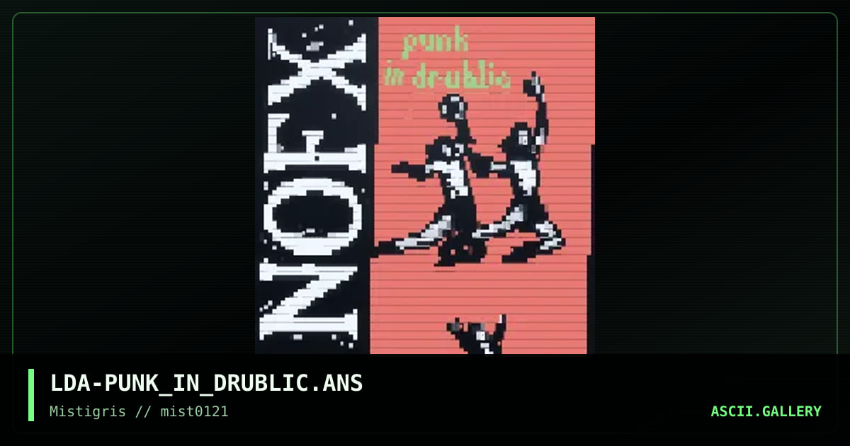 Punk In Drublic, by lda, 2021