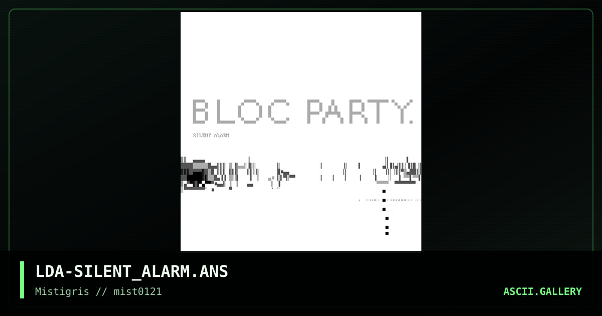 Silent Alarm, by lda, 2021